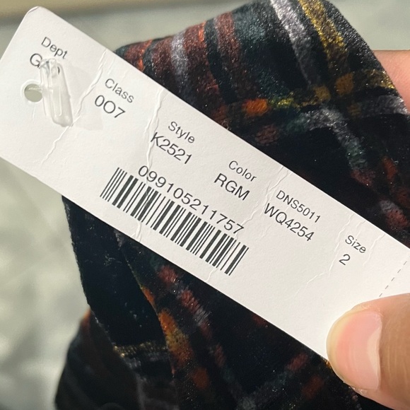 NWT J crew velvet plaid tank top - Picture 6 of 6